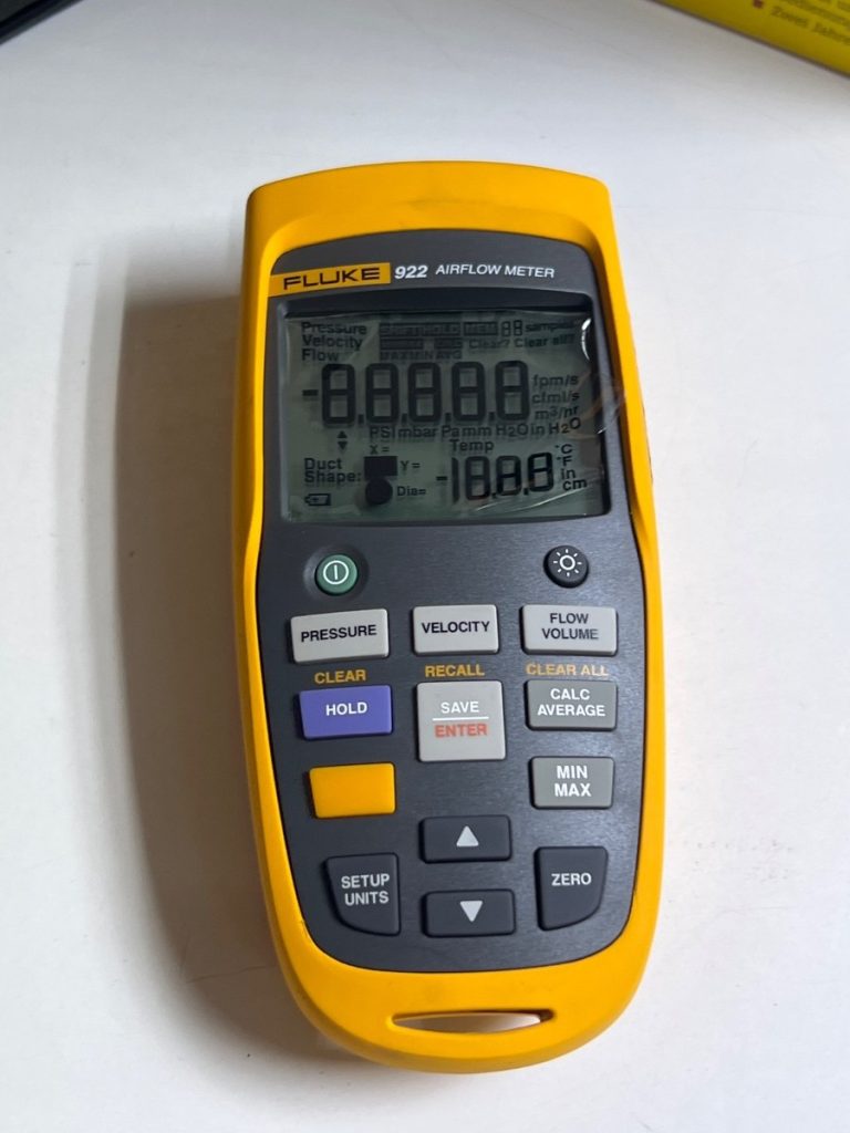 Fluke 922 airflow meter repair